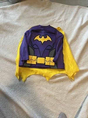 Lego Batgirl Halloween Disfraz Niñas Talla 7-8 Amarillo Capa Púrpura Sin Máscara Foto 1 de 4