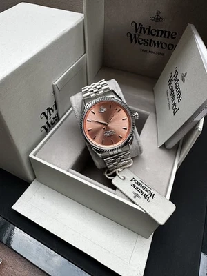 Ladies Vivienne Westwood Seymour Salmon Pink Dial Bracelet Watch VV240PHSL - Image 1 of 4