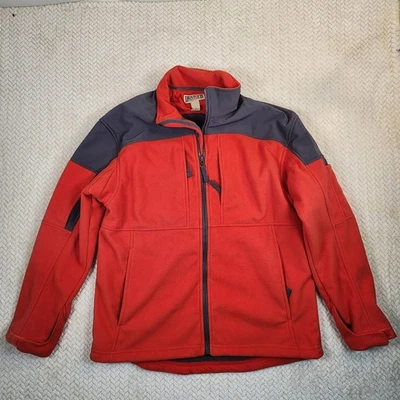 Duluth Trading Shoreman's Red Fleece Windproof Jacket Coat Full Zip Men's Size L - Image 1 of 4