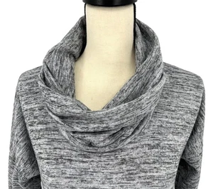 ATHLETA Womens Small Charcoal Gray Cowl Neck Long Sleeve Active Sweater Outdoors - Picture 1 of 12