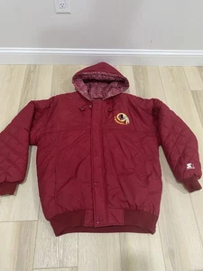 Washington Redskins NFL Vintage Starter Jacket Coat With Hood Adult Size Large - Bild 1 von 11