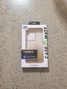 Case Mate iPhone 12 Pro Max Gold Ombre Glitter Cellphone Case Antibacterial NIB - Picture 1 of 8