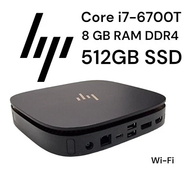 HP Elite Slice G2 Mini i7-6700T 4x2.8GHz / 8GB RAM/512GB SSD/ WiFi/WIN 10Pro#HP7 - Bild 1 von 4