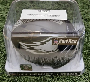 JALEN HURTS (Visor) handsignierter Minihelm Adler (STS) BECKETT - Bild 1 von 5