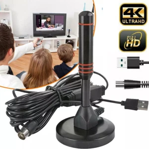Digital TV DVB-T2 Antenne mit Verstärker HD 4K 1080P TV Zimmerantenne VHF/UHF - Bild 1 von 13