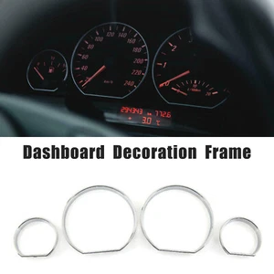 Gauge Dash Dial Rings Bezel Trim Speedometer Frame Chrome For BMW E46 1999-2006 - Picture 1 of 12