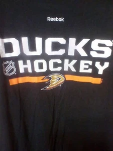 Herren Big & Tall Gr. 4XL Reebok schwarz "Ducks" Hockey T-Shirt - Bild 1 von 5