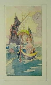 c1909 Druck MEIN SCHIFF UND ICH - Ein Kindergarten der Verse von Charles Robinson - Bild 1 von 3