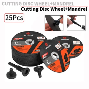 25 Stck. 3 Zoll Harz Trennscheibe Trennscheibe mit 1/4 Zoll Dorn für Matrizenschleifer - Bild 1 von 6