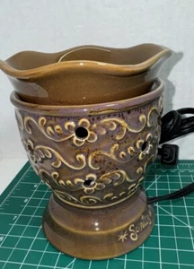 Scentsy Roma Electric Luminaire Wax Warmer Brown Retired - Picture 1 of 11
