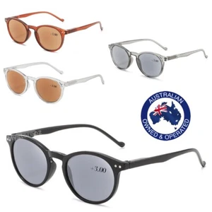 Mens Women Magnifying Eyeglasses Sunglasses Tinted Fashion Reading Glasses - Picture 1 of 19