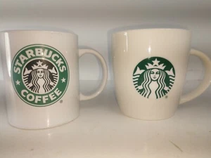 2er Set Starbucks Coffee Classic Becher Tassen 2008 11,5fl.oz & 2020 12fl.oz - Bild 1 von 6