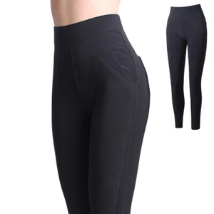 Damen Skinny Jeggings Stoffhose High Waist Treggings Hose Stretch Leggings - Bild 1 von 4