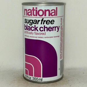 Sugar Free National Black Cherry soda can, bottom opened - Picture 1 of 6