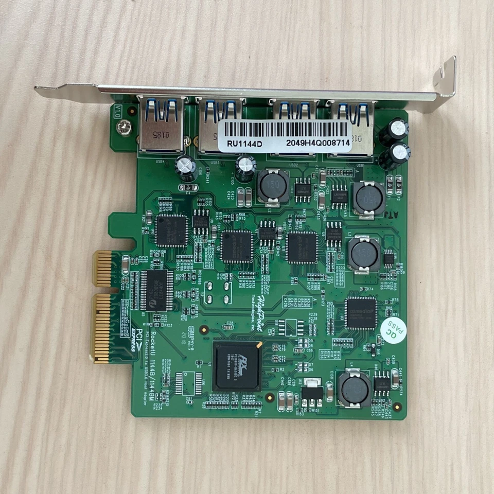 High Point RocketU RU1144D 4-Port USB 3.0 PCIe 2.0 x4 HBA Controller Card - Image 1 of 1