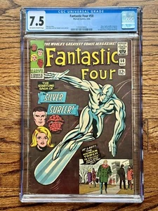 Fantastic Four #50 CGC 7.5 1966 páginas blancas plateadas surfista galactus - Imagen 1 de 3