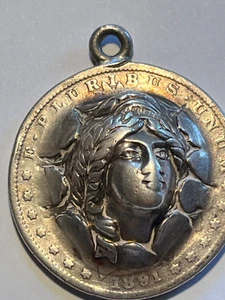 1891 Morgan Dollar Punch PUSH OUT Repousse 3D Münze selten - Bild 1 von 6