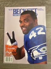 Beckett Football Card Monthly Magazine Warren Peace on Cover June 1996 #75