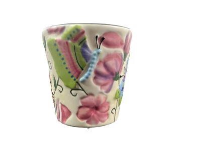 Yankee Candle Ceramic Spring Butterfly Floral Votive Candle Holder  - Image 1 of 4