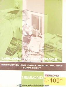 Leblond 100 200 Series, Hydra-Trace Grinder, Instrucciones y Manual de Piezas 1966 - Imagen 1 de 2