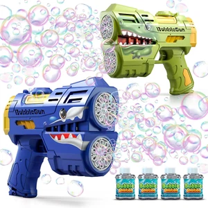 2 Pack Bubble Guns for Kids, LED Light up Rechargeable Bubbles Machine Blower wi - Picture 1 of 12