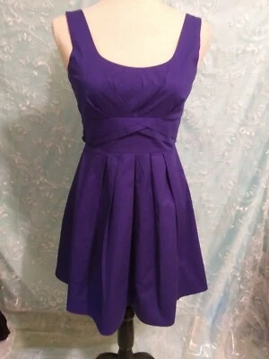 Delia*S 100% cotton dress Sz. 1/2 toule/satin can can slip Big Bow Blue sleevele - Image 1 of 4