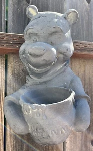 Vtg Winnie The Pooh Disney Hanging Garden Statue Heavy Cast Flower Pot Planter - Picture 1 of 8
