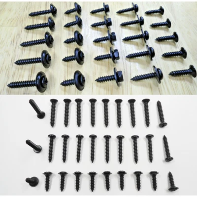 (55pcs) BLACK INTERIOR SCREWS! FOR FORD F-150 F-250 F-350 PICKUP ETC (7 TYPES) - Image 1 of 4