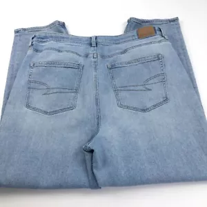Jeans elásticos de tiro alto American Eagle Mom rectos 16 (se adapta a 35 W 27,5 L) - Imagen 1 de 10