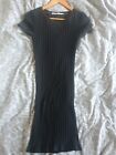 Ladies Calvin Klein Jeans mini stretch Bodycon Black Dress Size S (8-10)