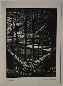 Bruno Heroux-Louis Carl Bruno Héroux /Original Holzschnitt /nicht signiert/ 1917 - Bild 1 von 2