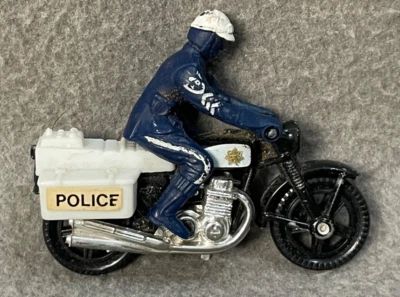 VTG Matchbox CHIPS Police Honda Motorcycle & Figure 1977 - Image 1 of 3