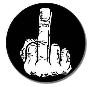 FICK DICH Punk Button Pin NEU 2,5cm Punkrock Oi! Skinhead Buttons FUN Fuck You - Picture 1 of 2