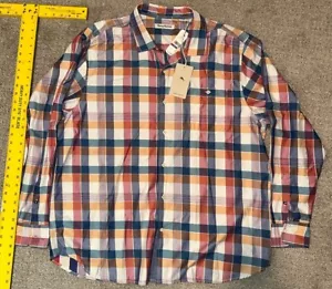 Camicia uomo Tommy Bahama manica lunga a quadri 100% cotone con bottoni taglia 2XL/NUOVA CON ETICHETTE - Foto 1 di 4