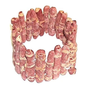 PULSERA de CORAL Auténtico.CORAL Rama Natural. Exótica y Espectacular. Elástica - Imagen 1 de 3