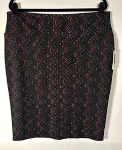 Womens Pencil Skirt Elastic Waist 3XL (24-26) Geometric Work Church Stretch NWT - Picture 1 of 7