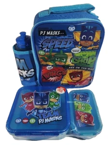 PJ MASKS - KIDS LUNCH BAG SET - 4 PCE - Picture 1 of 1