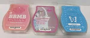 Scentsy Brick Wax 3.2 fl oz BBMB Happy Birthday, Unicorn Kisses, Blue Grotto - Picture 1 of 5