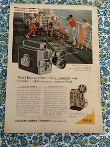 Vintage 1959 Kodak Cine 8mm Automatic Movie Camera Print Ad - Bild 1 von 7