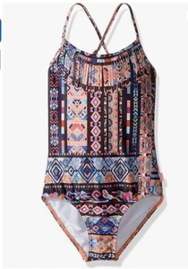 Seafolly Girls' Friendship Fiesta Tank One P. Swimsuit Sz 6 - Picture 1 of 3