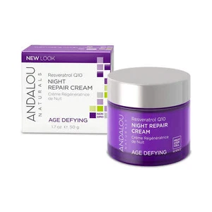 NEW - Andalou Naturals - Resveratrol Q10 Night Repair Cream - Picture 1 of 1