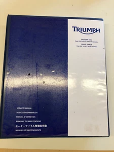 Fabricante de fabricante de equipos originales Triumph 2005 manual de servicio de motocicletas Daytona 955i velocidad triple P/N 3850595 - Imagen 1 de 7