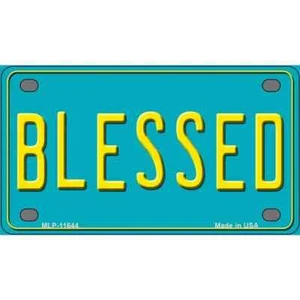 Blessed Novelty Mini Metal License Plate Tag - Picture 1 of 1