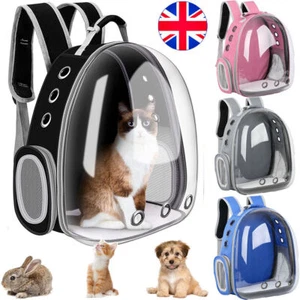 Astronaut Window Dog Cat Pet Travel Bag Carrier Breathable Transparent Backpack - Picture 1 of 18