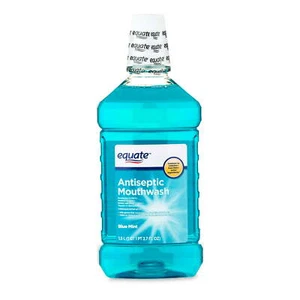 Equate Antiseptic Mouthwash, Blue Mint, 50.7 fl oz - Picture 1 of 7