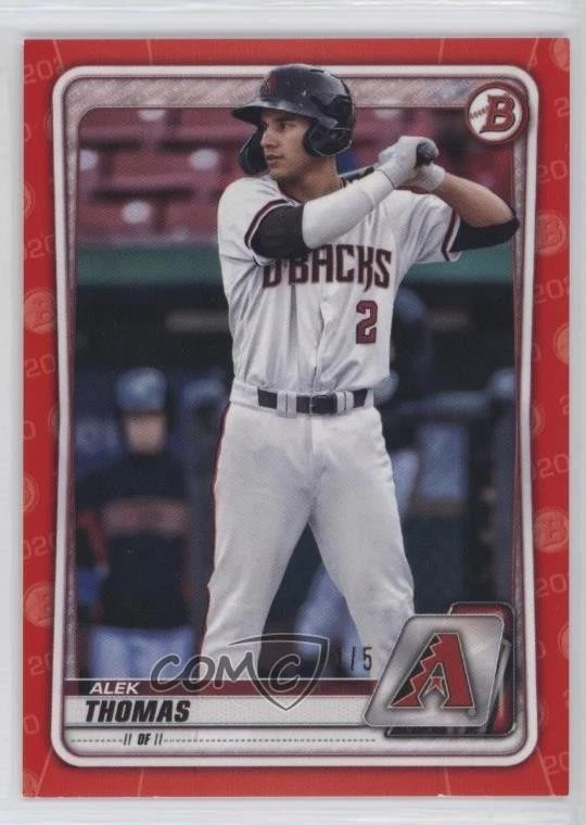 2020 Bowman Draft Red Border /5 Alek Thomas #BD-195 - Image 1 of 2