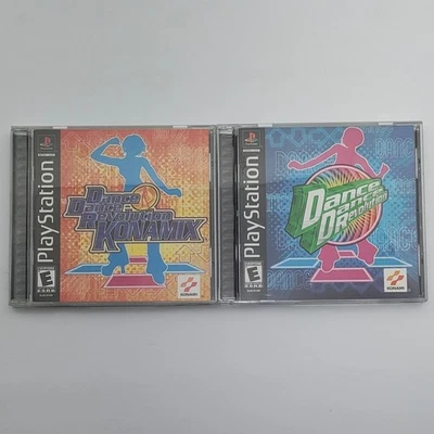 PS1 Bundle Dance Dance Revolution 1 & Konamix 1 (Sony PlayStation 1) Tested CIB - Image 1 of 4