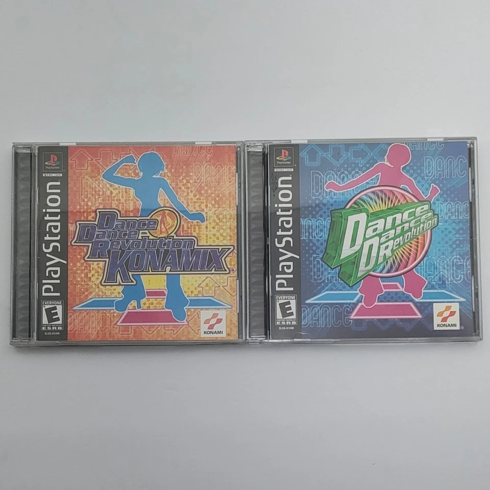 PS1 Bundle Dance Dance Revolution 1 & Konamix 1 (Sony PlayStation 1) Tested CIB - Image 1 of 4
