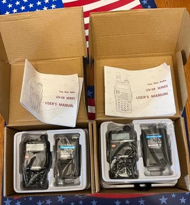 US 2x Baofeng UV-5R Dual-Band V/UHF FM Transceiver Ham Two-way Radio Scanner - Picture 1 of 10