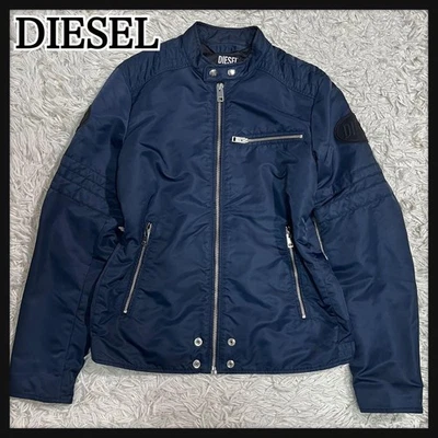 Chaqueta de cuero Diesel M Ground Masters Ikeda Eliza azul marino usada Foto 1 de 4